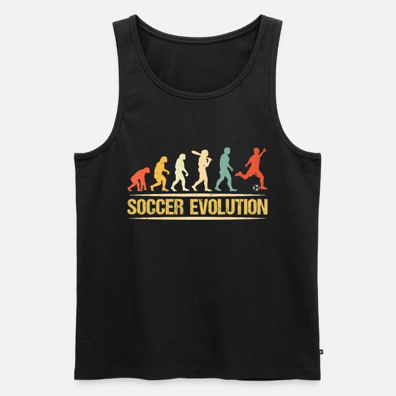 Soccer Evolution - Männer Premium Bio Tank Top - Schwarz