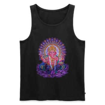 Ganesha 1 - Débardeur bio Premium Homme - noir - Devant - AI Model Male 178 light (178cm)