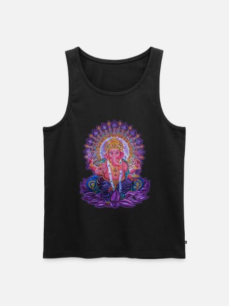 Ganesha 1 - Men's Premium Organic Tank Top - black