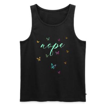 Nope - Just say no! - Men's Premium Organic Tank Top - black - Front - AI Model Male 178 light (178cm)