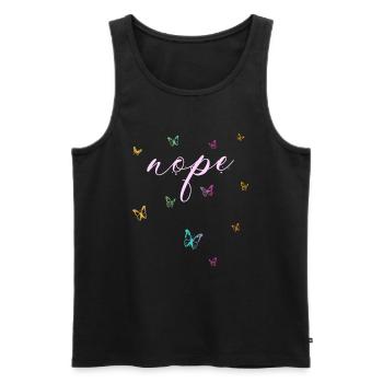 Nope - Just say no! - Men's Premium Organic Tank Top - black - Front - AI Model Male 178 light (178cm)