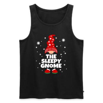 Drôle de pyjama de famille Gnome endormi - Débardeur bio Premium Homme - noir - Devant - Michal (187cm)