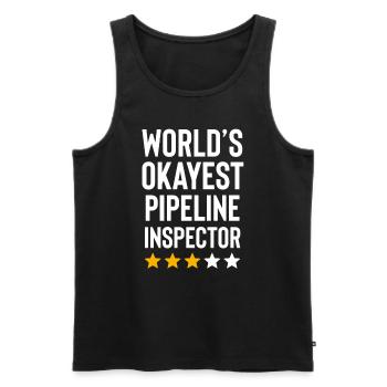 Worlds Okayest Pipeline Inspector Funny Birthday - Männer Premium Bio Tank Top - Schwarz - Vorne - Michal (187cm)
