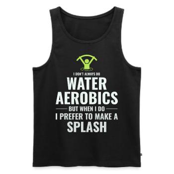 Aquagym Fitness aquatique Aqua Exercice Drôle - Débardeur bio Premium Homme - noir - Devant - Michal (187cm)