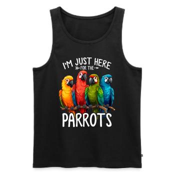 Parrot Lover Quaker Parrot Monk Parakeet Birds - Men's Premium Organic Tank Top - black - Front - AI Model Male 178 light (178cm)