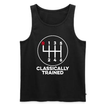 Classically Trained Mechanic Car Manual - Men's Premium Organic Tank Top - black - Front - Michal (187cm)