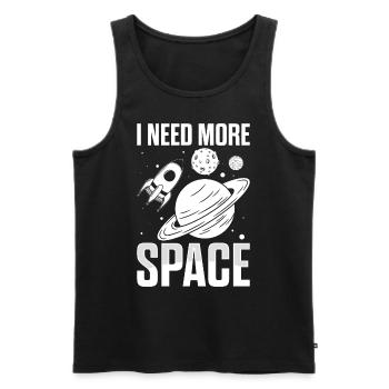 Ich brauche mehr Platz Astronomie Astrologie Lustiger Weltraum - Männer Premium Bio Tank Top - Schwarz - Vorne - Michal (187cm)