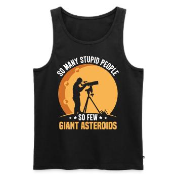 Asteroids Funny Space Astronomers Astrophysicist - Men's Premium Organic Tank Top - black - Front - AI Model Male 178 light (178cm)