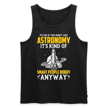 Drôle d’astronomie Sciences spatiales Nerd Space - Débardeur bio Premium Homme - noir - Devant - AI Model Male 178 light (178cm)