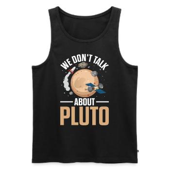 Nous ne parlons pas de la science spatiale de Pluton drôle - Débardeur bio Premium Homme - noir - Devant - AI Model Male 178 light (178cm)