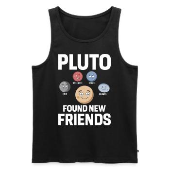 Lustiger Pluto-Planet Sonnensystem-Wissenschaft Weltraum-Nerd - Männer Premium Bio Tank Top - Schwarz - Vorne - Michal (187cm)