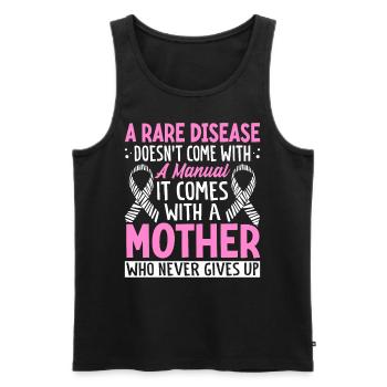 Rare Disease Awareness Rare Illness Zebra Ribbon - Men's Premium Organic Tank Top - black - Front - Michal (187cm)