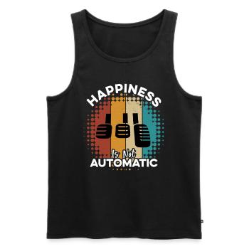 Glück ist nicht Automatik Schaltgetriebe Knüppel - Männer Premium Bio Tank Top - Schwarz - Vorne - AI Model Male 178 light (178cm)