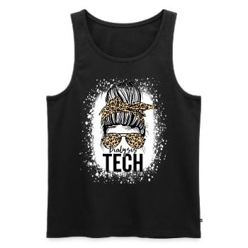Dialysetechnik Lustiger Dialysetechniker Unordentliches Brötchen - Männer Premium Bio Tank Top - Schwarz - Vorne - Michal (187cm)