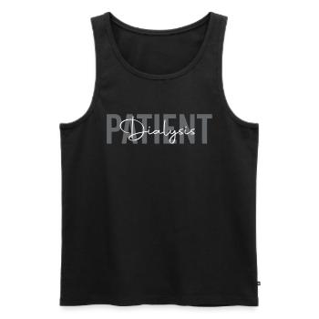 Patient dialysé Transplantation rénale péritonéale - Débardeur bio Premium Homme - noir - Devant - Michal (187cm)