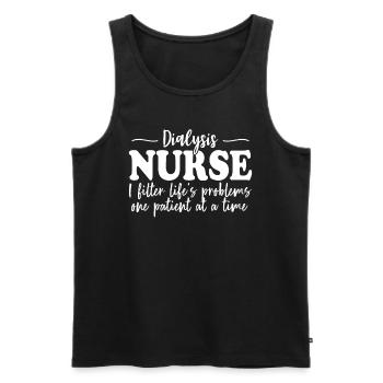 Dialysis Nurse Funny Kidney Nurses Nephrology - Men's Premium Organic Tank Top - black - Front - Michal (187cm)