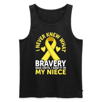 Childhood Cancer Niece Family Childhood Cancer - Men's Premium Organic Tank Top - black - Front - Michal (187cm)