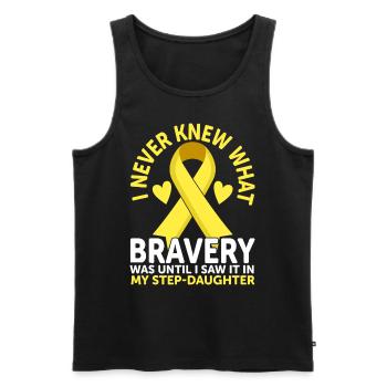 Childhood Cancer Stepdaughter Family Childhood - Men's Premium Organic Tank Top - black - Front - Michal (187cm)
