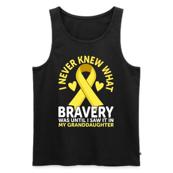 Childhood Cancer Granddaughter Family Childhood - Men's Premium Organic Tank Top - black - Front - Michal (187cm)