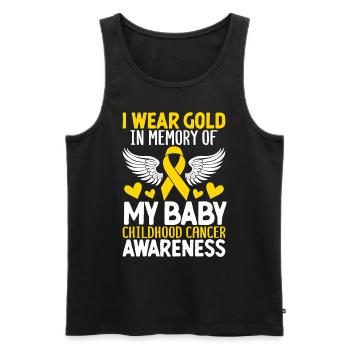 Childhood Cancer Family Support Childhood Cancer - Men's Premium Organic Tank Top - black - Front - Michal (187cm)