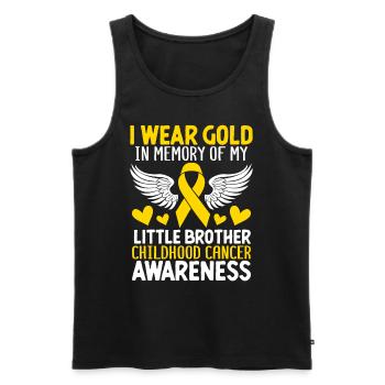Childhood Cancer Brother Family Childhood Cancer - Men's Premium Organic Tank Top - black - Front - Michal (187cm)