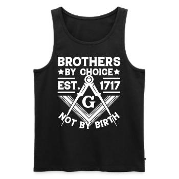 Brothers By Choice Mason Brother Freemasonry - Men's Premium Organic Tank Top - black - Front - AI Model Male 178 light (178cm)