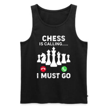 Funny Chess Strategy Games Chess Players Chess - Men's Premium Organic Tank Top - black - Front - Michal (187cm)