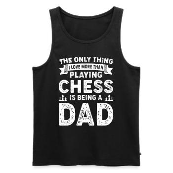 Schach Papa Lustiges Schach Brettspiele Schachspiel - Männer Premium Bio Tank Top - Schwarz - Vorne - Michal (187cm)