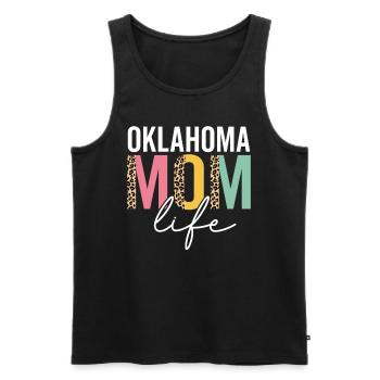 Oklahoma Mama Leben Lustig Mama Leopard Oklahoma Mama - Männer Premium Bio Tank Top - Schwarz - Vorne - Michal (187cm)