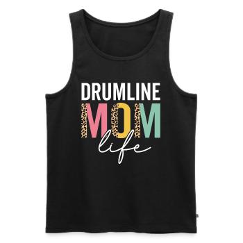 Drumline Mom Life Funny Mom Leopard Drumline Mama - Men's Premium Organic Tank Top - black - Front - AI Model Male 178 light (178cm)