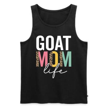 Goat Mom Life Funny Mom Leopard Goat Mama Cheetah - Men's Premium Organic Tank Top - black - Front - AI Model Male 178 light (178cm)
