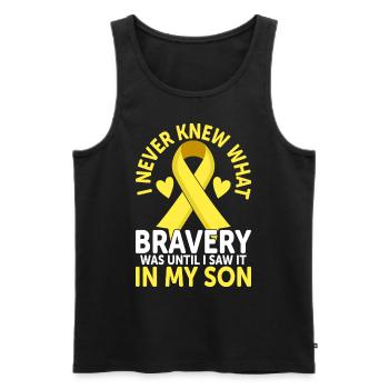 Childhood Cancer Son Family Support Childhood - Men's Premium Organic Tank Top - black - Front - Michal (187cm)