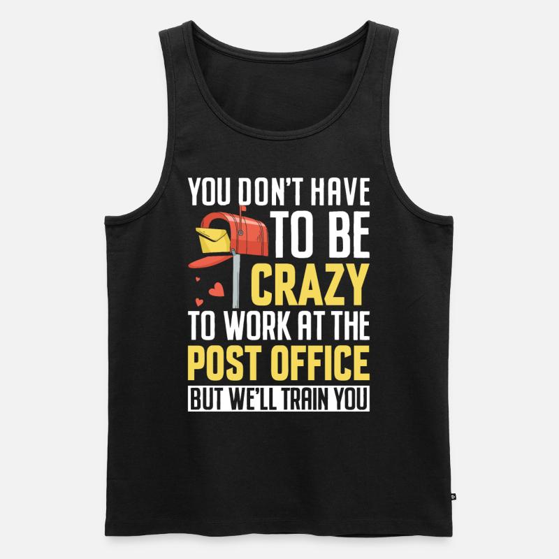 Lustiger Postamt Postdienst Postbote Us - Männer Premium Bio Tank Top - Schwarz