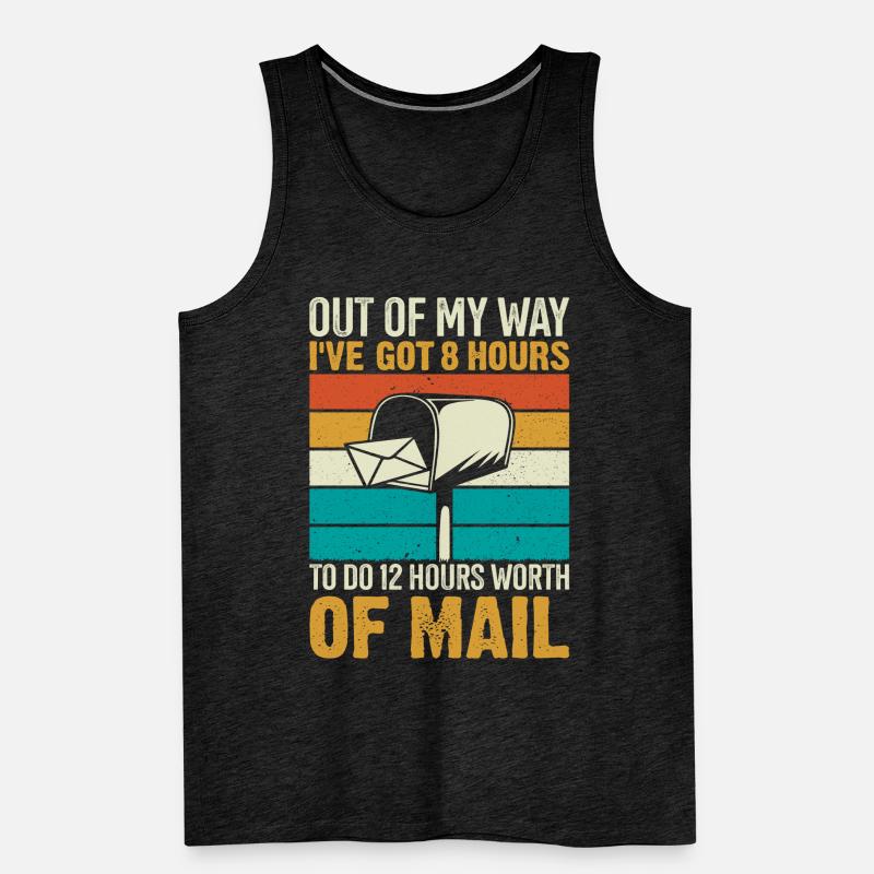 Funny Mailman Postal Worker Mail Delivery Post Men's Premium Organic Tank Top