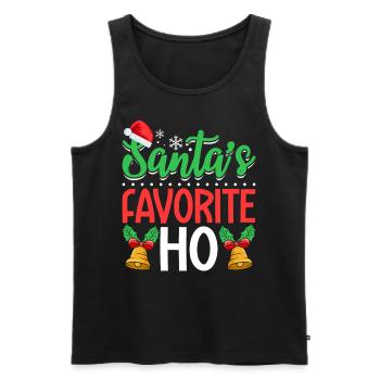 Santa's Favorite Ho Funny Ho Ho Christmas Family - Men's Premium Organic Tank Top - black - Front - Michal (187cm)