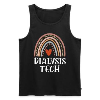 Dialysis Tech Care Tech Dialysis Technician Funny - Men's Premium Organic Tank Top - black - Front - Michal (187cm)