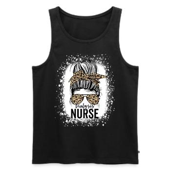 Dialysis Nurse Appreciation Messy Bun Dialysis - Men's Premium Organic Tank Top - black - Front - Michal (187cm)