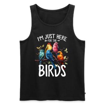 Lustige Vögel Vogelbeobachtung Vogelbeobachter und Vogel - Männer Premium Bio Tank Top - Schwarz - Vorne - AI Model Male 178 light (178cm)