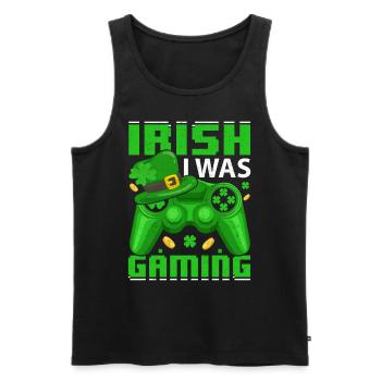 Irisch Ich spielte lustig St. Patricks Day Gamer - Männer Premium Bio Tank Top - Schwarz - Vorne - Michal (187cm)