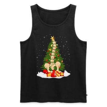 Funny Orthopedic Spine Adjustment Chiropractic - Men's Premium Organic Tank Top - black - Front - Michal (187cm)