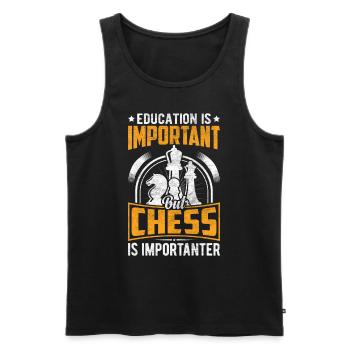 Schachspieler Lustiges Schachmatt Ritter Schachbrett - Männer Premium Bio Tank Top - Schwarz - Vorne - AI Model Male 178 light (178cm)