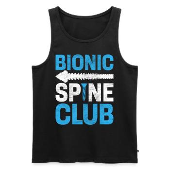 Bionic Spine Club Fusion Lombaire Spinal Drôle Dos - Débardeur bio Premium Homme - noir - Devant - Michal (187cm)