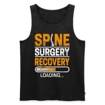 Wirbelsäulenchirurgie Genesung Wirbelsäulenversteifung Wirbelsäulenpfosten - Männer Premium Bio Tank Top - Schwarz - Vorne - AI Model Male 178 light (178cm)