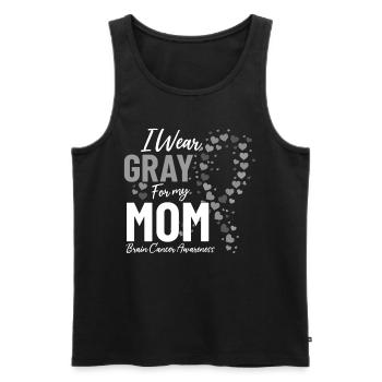 I Wear Gray for My Mom Chemotherapy Brain Cancer - Men's Premium Organic Tank Top - black - Front - Michal (187cm)