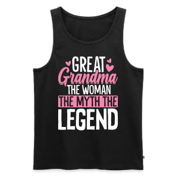 Grandma The Woman The Myth The Legend Gigi Great - Men's Premium Organic Tank Top - black - Front - Michal (187cm)