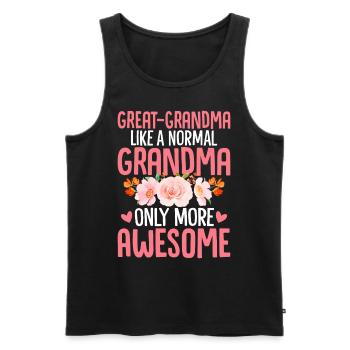 Funny Great Grandma Mamaw Gigi Grandmother Granny - Men's Premium Organic Tank Top - black - Front - AI Model Male 178 light (178cm)