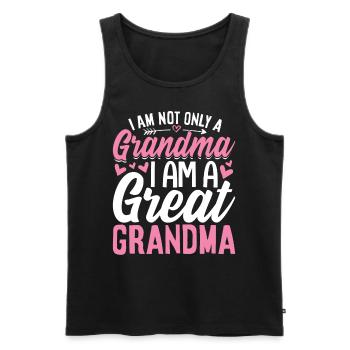 I'm a Great Grandma Funny Grandma Gigi Mamaw - Men's Premium Organic Tank Top - black - Front - AI Model Male 178 light (178cm)