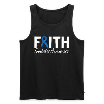 Drôle diabétique inutile Pancréas Diabète T1D - Débardeur bio Premium Homme - noir - Devant - Michal (187cm)