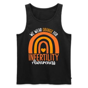 Orange Infertility Awareness One In Eight IVF - Men's Premium Organic Tank Top - black - Front - Michal (187cm)