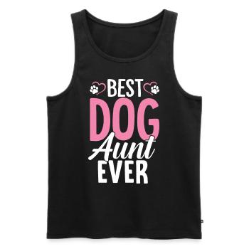 Best Dog Aunt Ever Funny Dogs Puppy Paw Aunt Vibes - Men's Premium Organic Tank Top - black - Front - Michal (187cm)